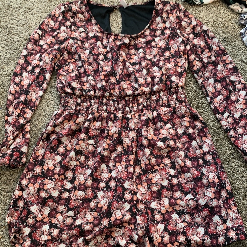 Long Sleeve Floral Romper
